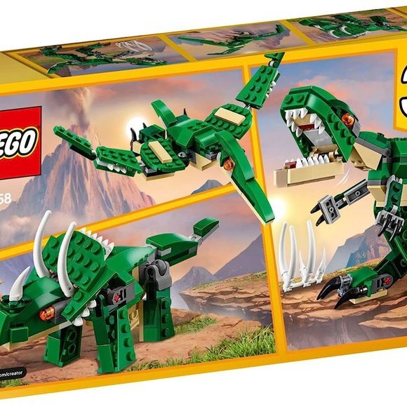 3 in 1 Mighty Dinosaur Toy, Transforms‎ from T. rex  Triceratops to Pterodactyl - Picture 3 of 6